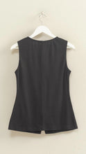 Load image into Gallery viewer, Cosmic Hollis Black Button Top

