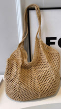 Load image into Gallery viewer, Cosmic Natural Knit Shoulder Tote
