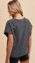 Load image into Gallery viewer, Cosmic Check Black Tee
