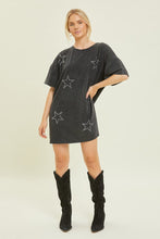 Load image into Gallery viewer, Cosmic Star Bling Tee Dress
