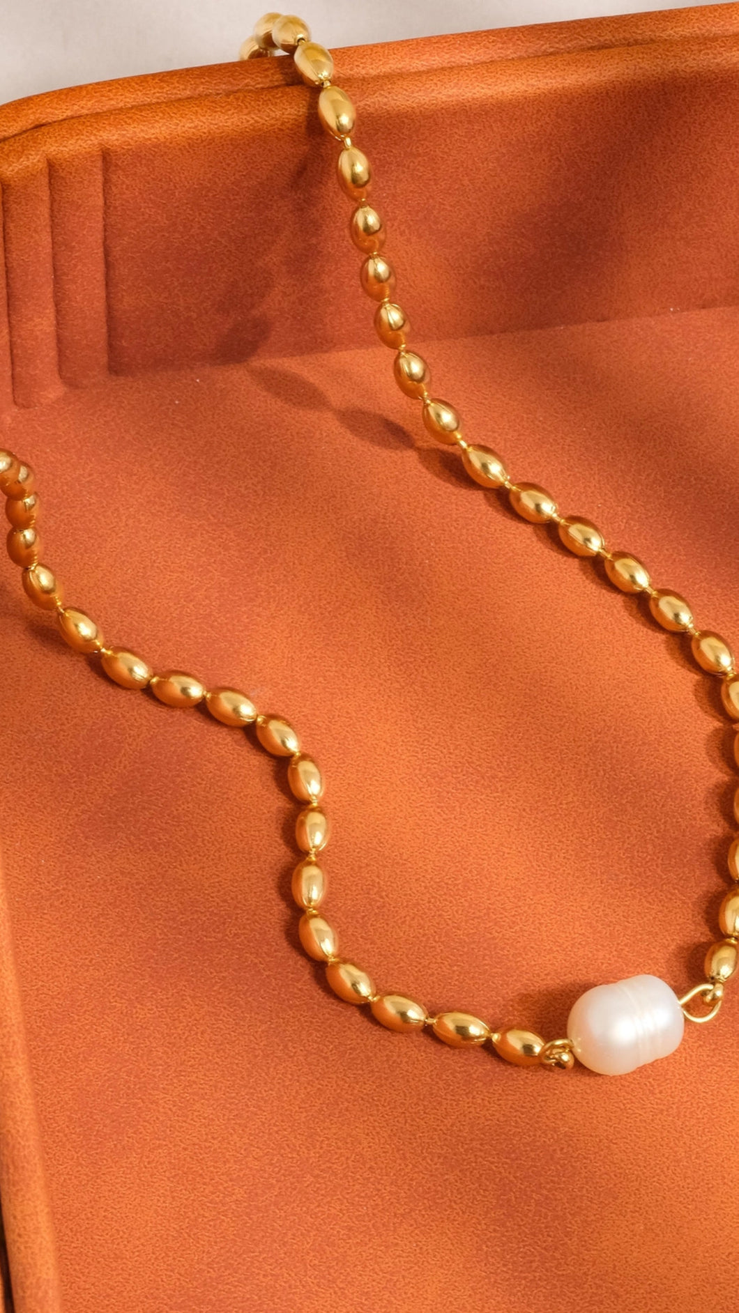 Cosmic Pearled Ball Chain Necklace