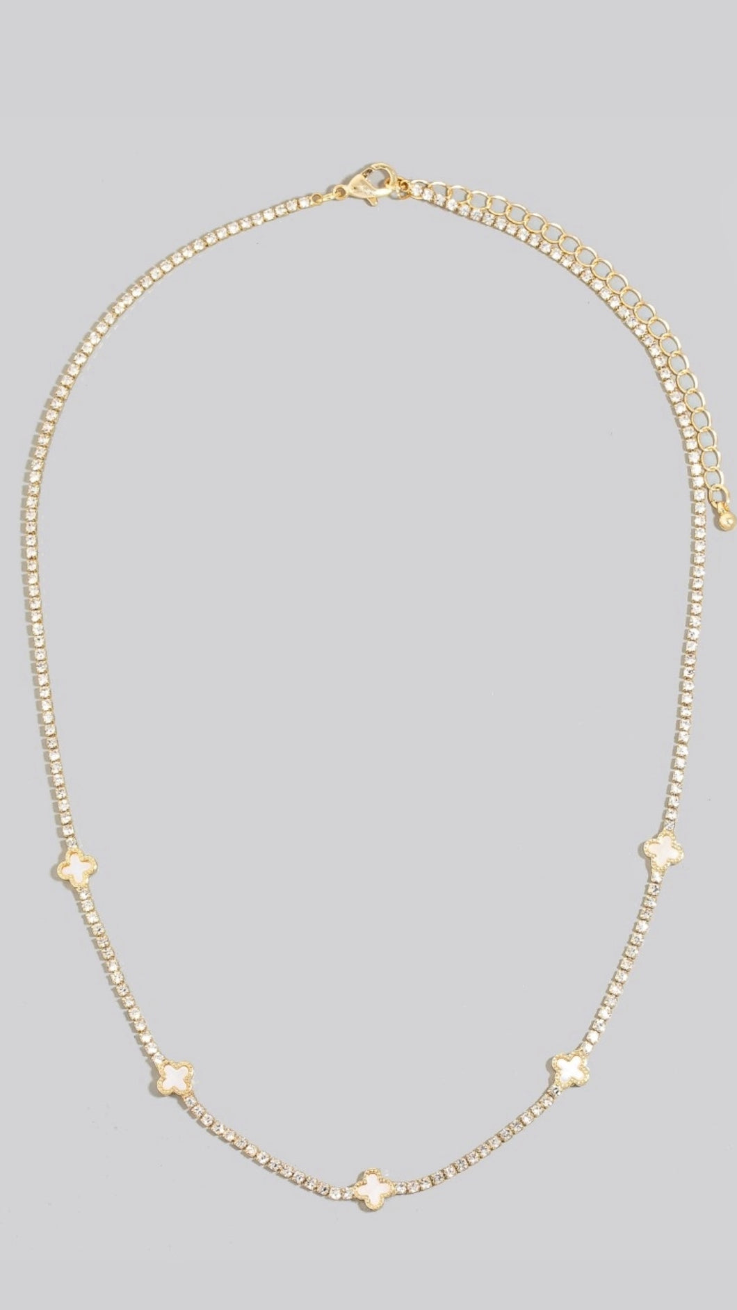 Cosmic Shell Clover Necklace