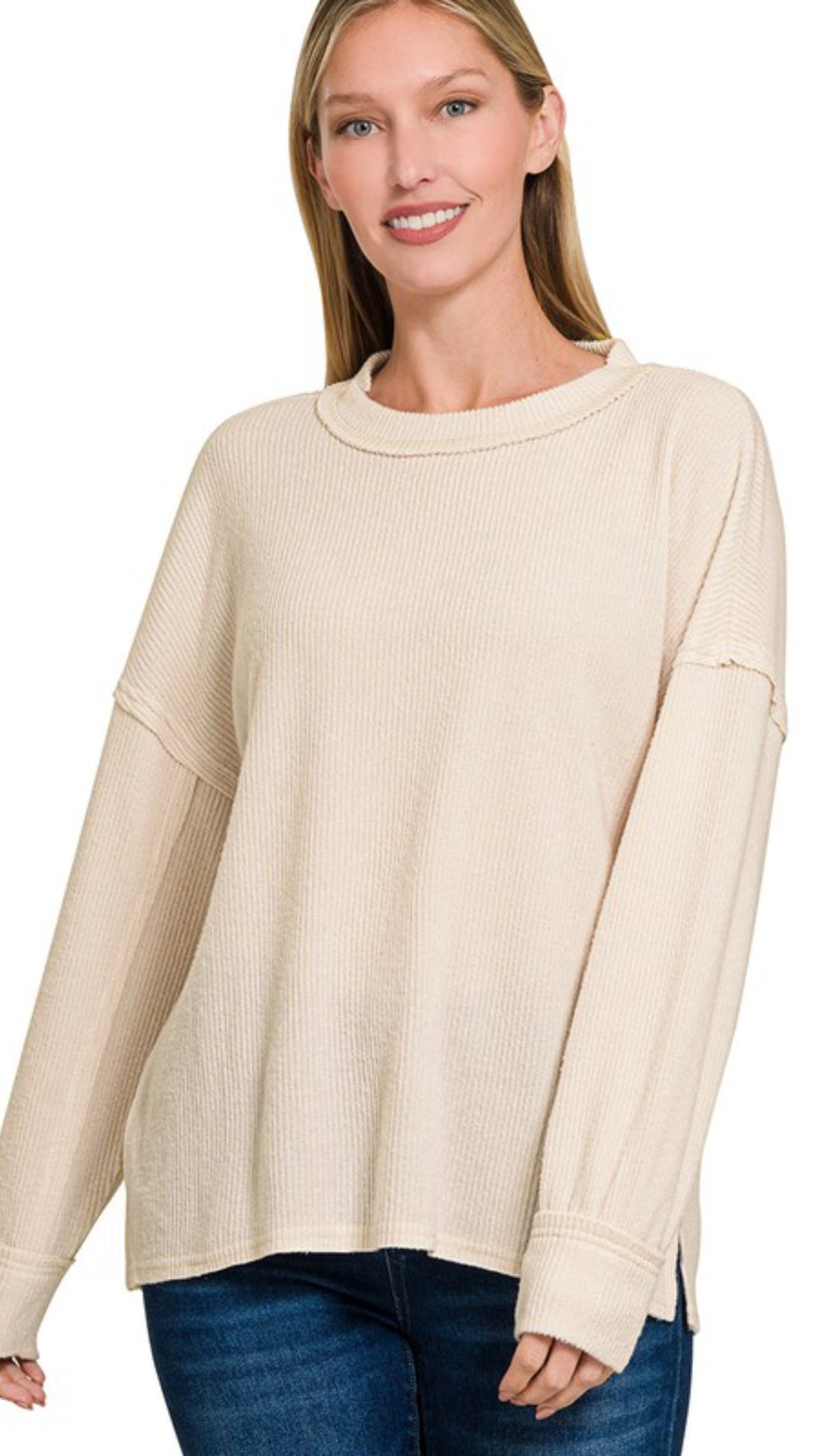 Cosmic Trace Beige Pullover