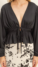 Load image into Gallery viewer, Cosmic Soren Black Blouse
