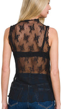 Load image into Gallery viewer, Cosmic Lance Lace Black Tank
