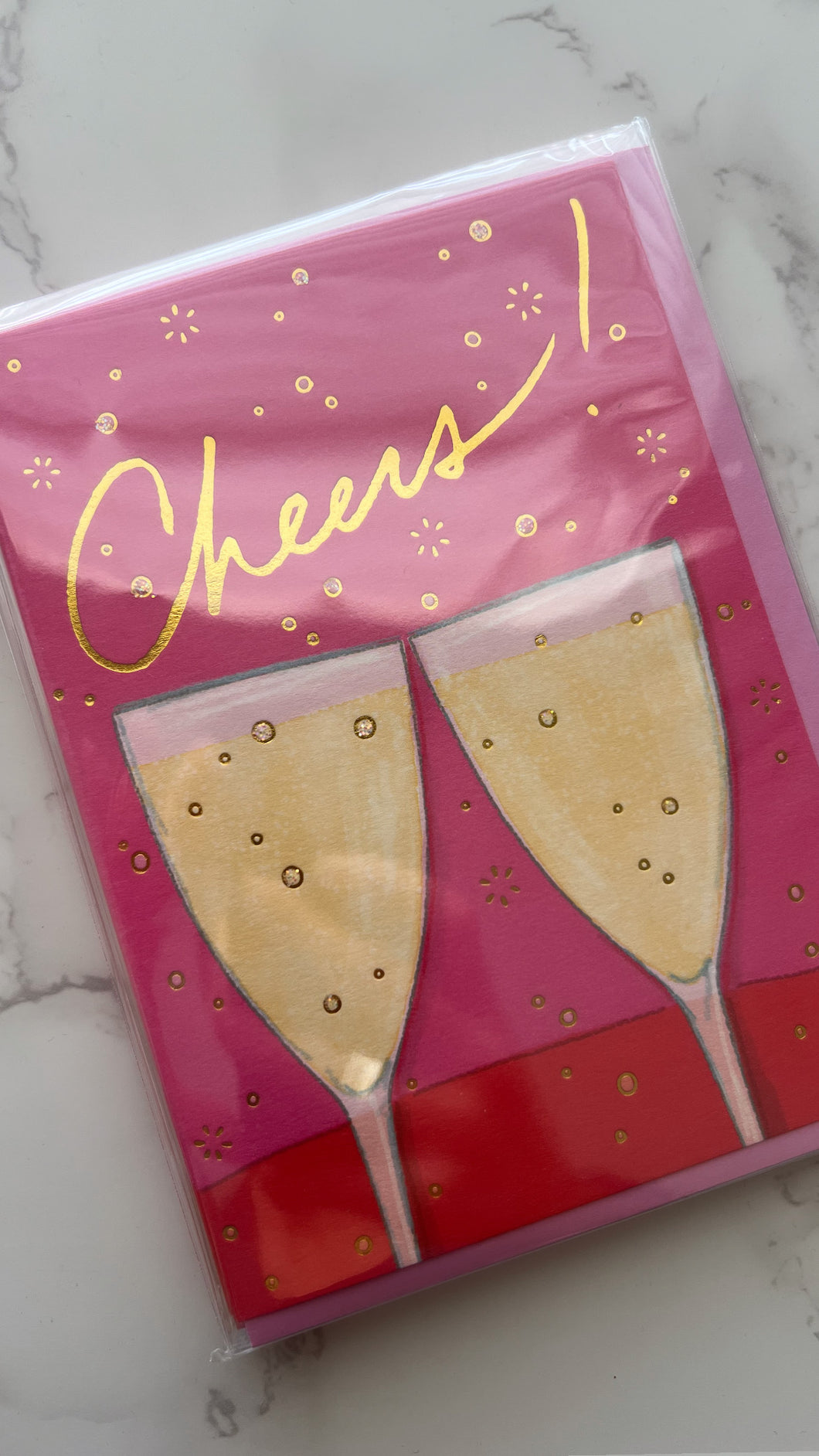 Cosmic Champagne Birthday Card
