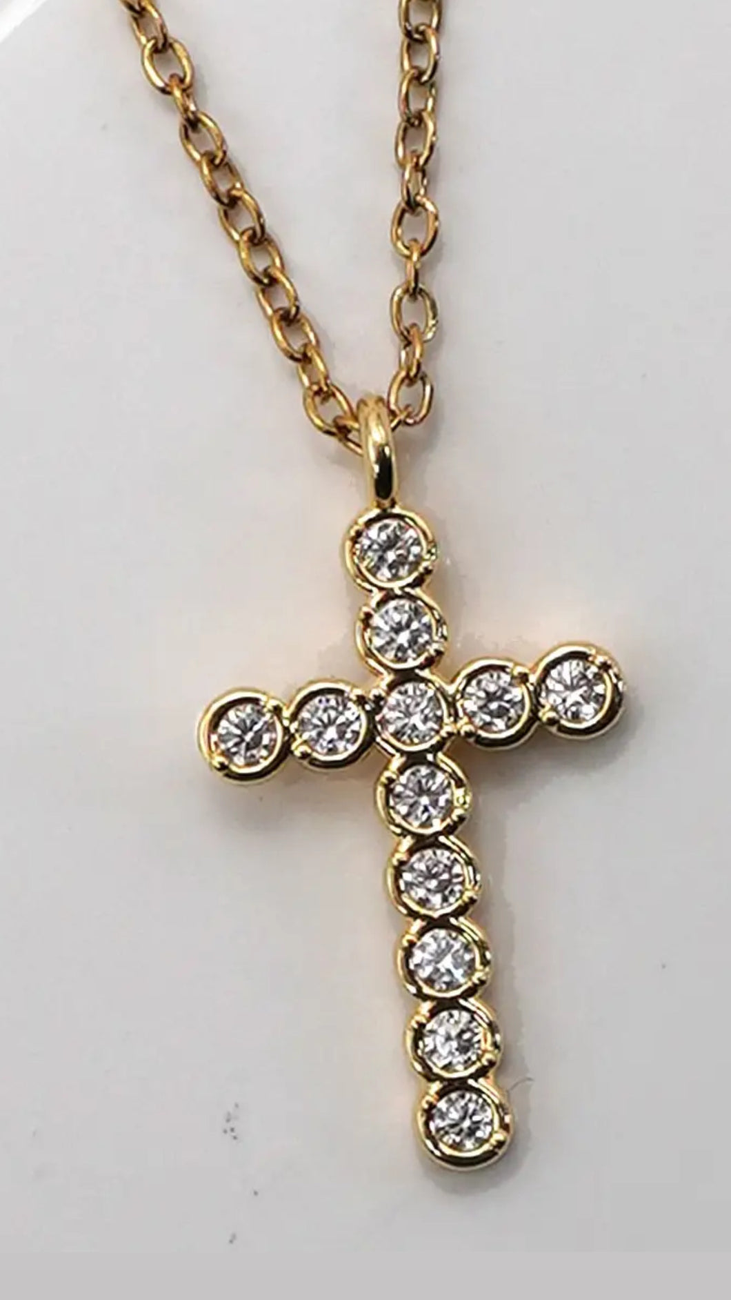 Cosmic Sparkle Cross Necklace