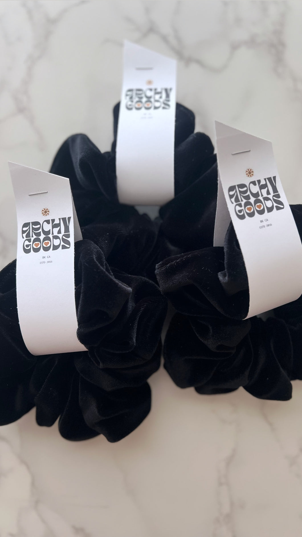 Comic Archy Ebony Scrunchie