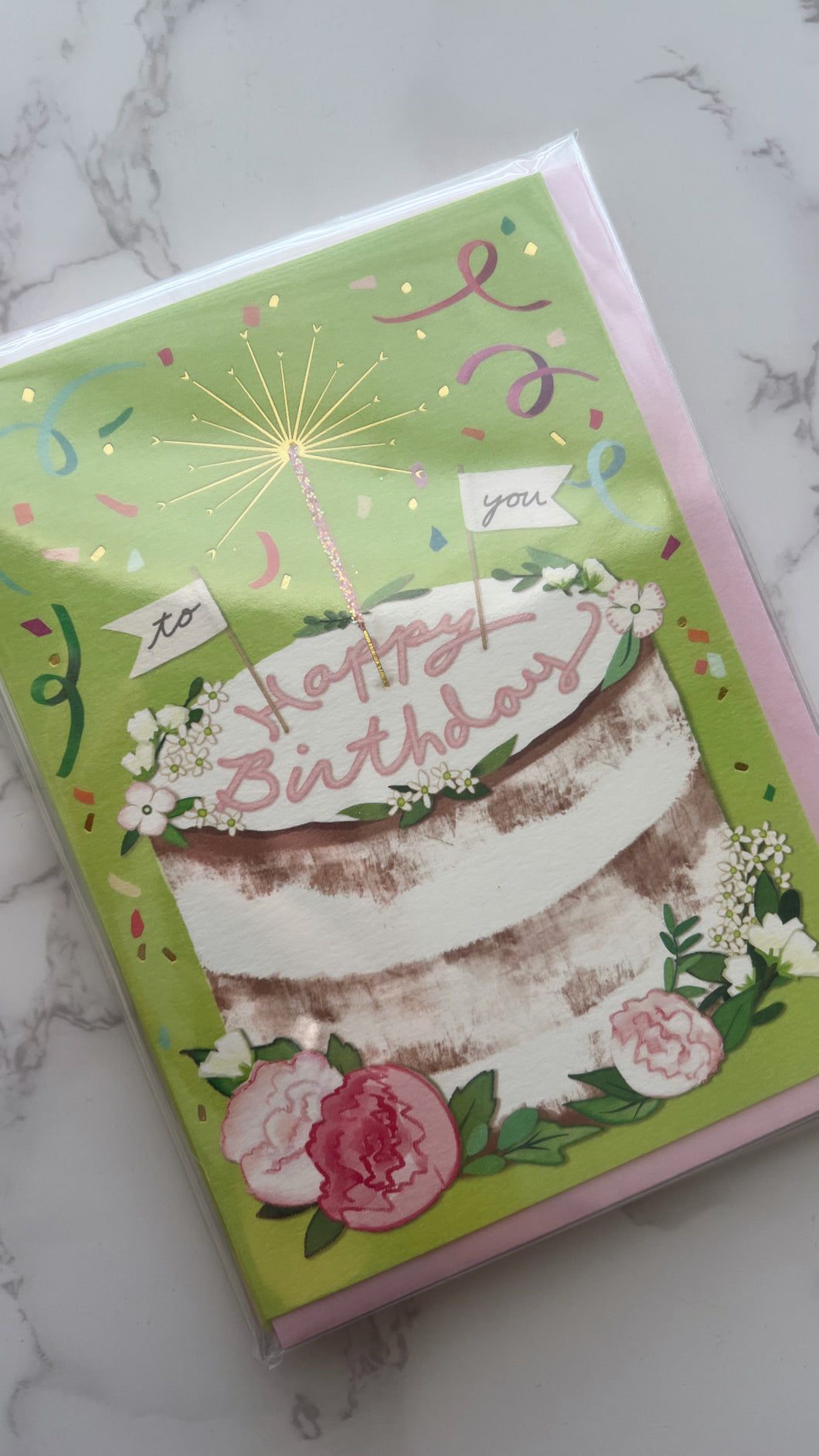 Cosmic Cake Birthday Card