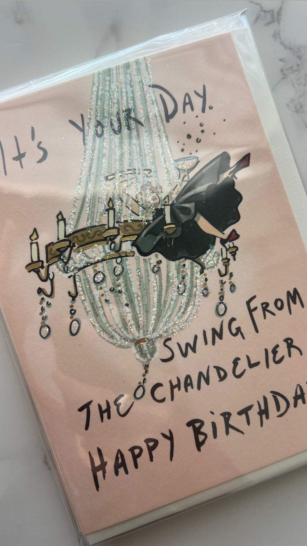 Cosmic Chandelier Birthday Card