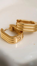 Load image into Gallery viewer, Cosmic Squared Stripe Hoop
