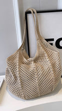 Load image into Gallery viewer, Cosmic Mocha Knit Shoulder Tote
