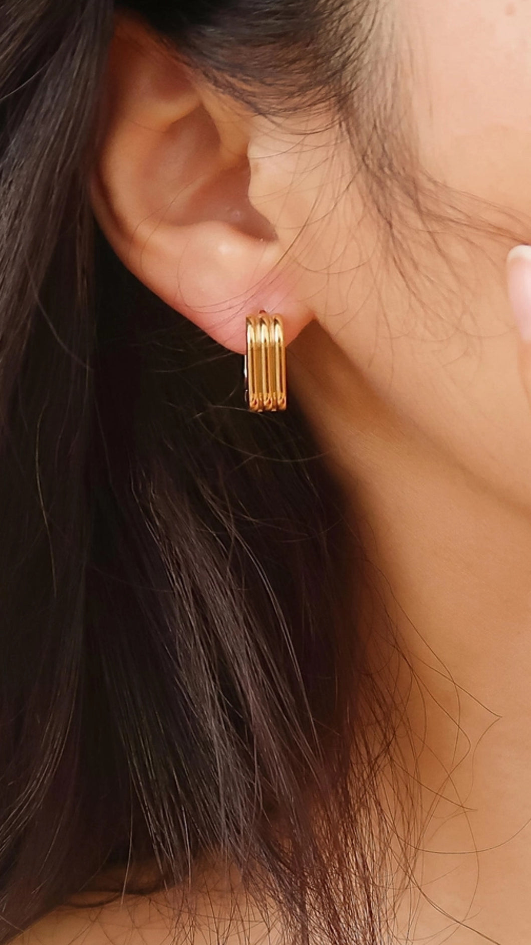 Cosmic Squared Stripe Hoop