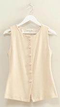 Load image into Gallery viewer, Cosmic Hollis Button Down Beige Top
