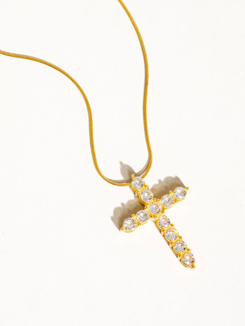 Cosmic Bling Cross Necklace