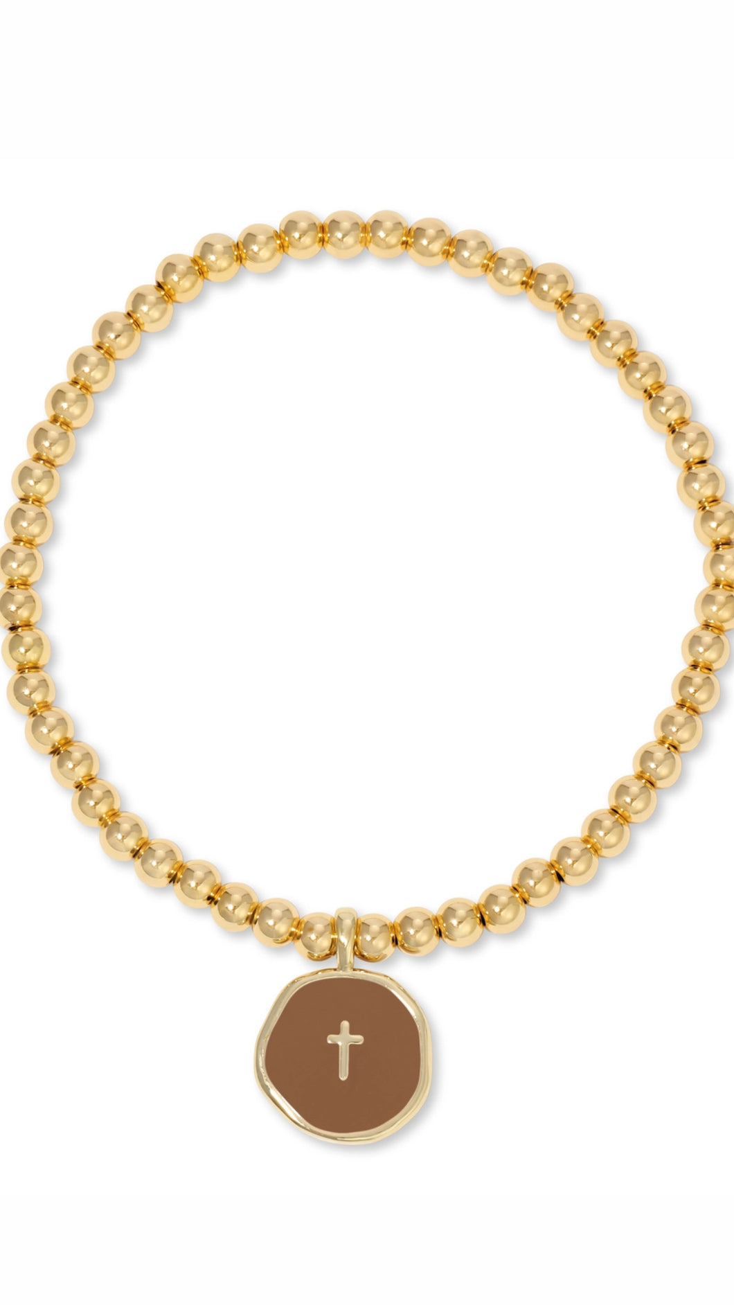 Cosmic Faith Glossy Brown Bracelet