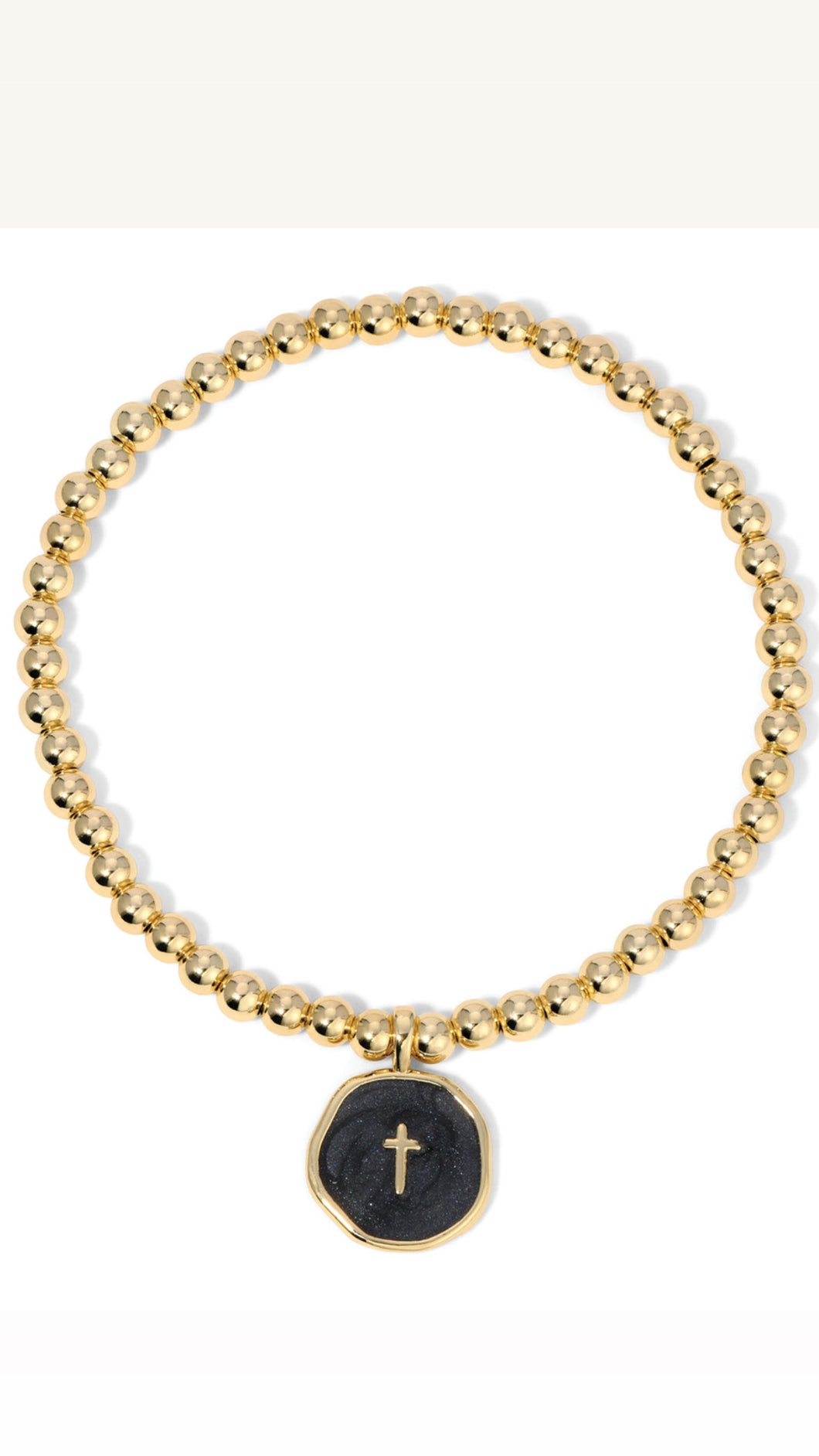 Cosmic Faith Glossy Black Bracelet
