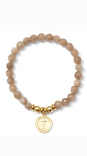 Load image into Gallery viewer, Cosmic Mocha Stone Charm Bracelet
