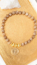 Load image into Gallery viewer, Cosmic Mocha Stone Charm Bracelet
