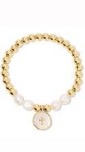 Load image into Gallery viewer, Cosmic Cross Pearl Bracelet
