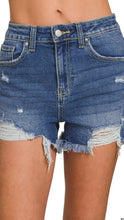Load image into Gallery viewer, Cosmic Zippity Distressed Shorts
