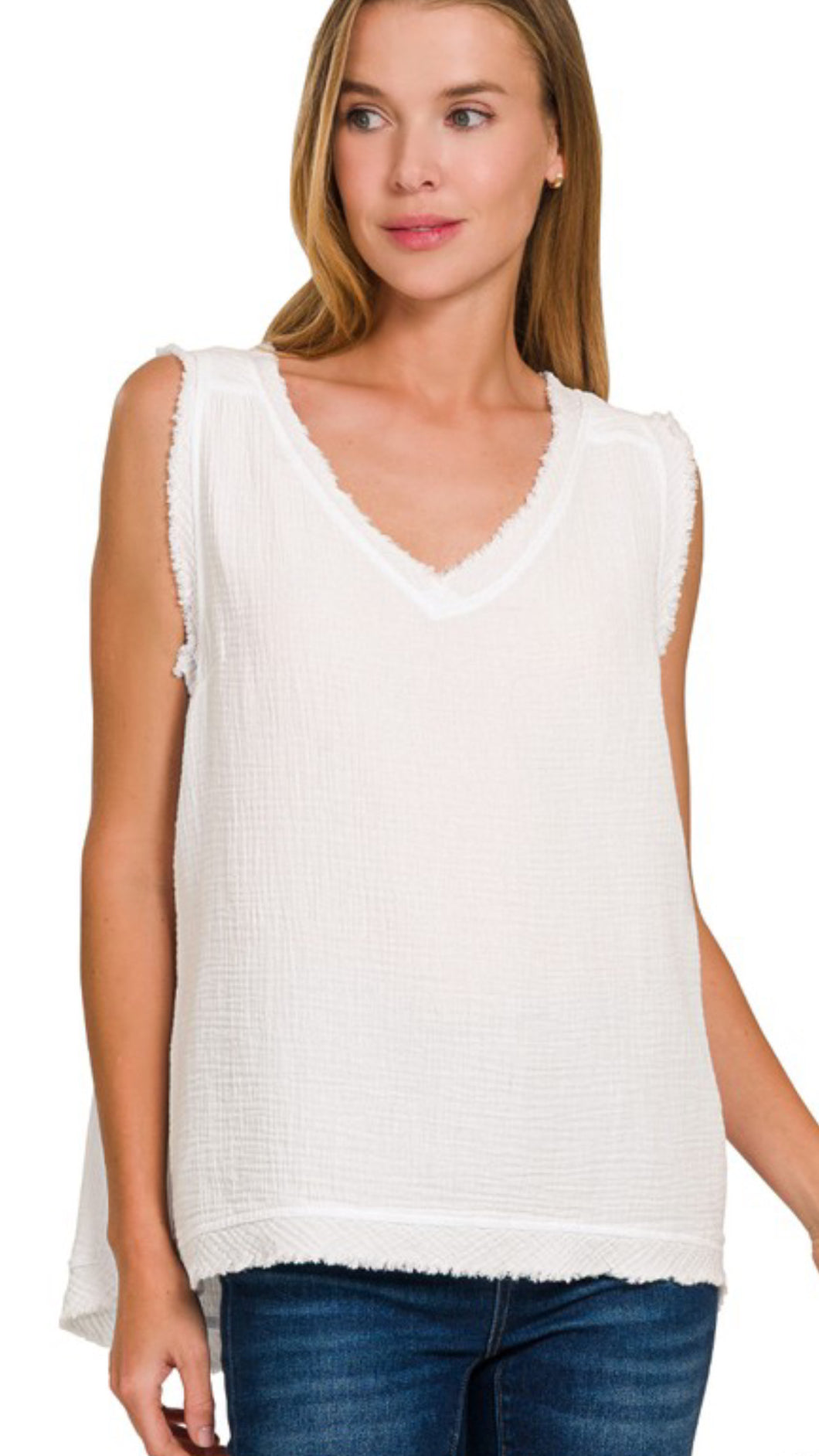 Cosmic Gwyn White Tank