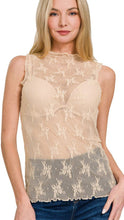 Load image into Gallery viewer, Cosmic Lance Lace Nude Tank
