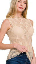 Load image into Gallery viewer, Cosmic Lance Lace Nude Tank
