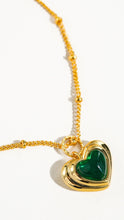 Load image into Gallery viewer, Cosmic Heart Throb Emerald Necklace
