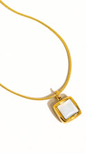 Load image into Gallery viewer, Cosmic Shell Square Charm Necklace
