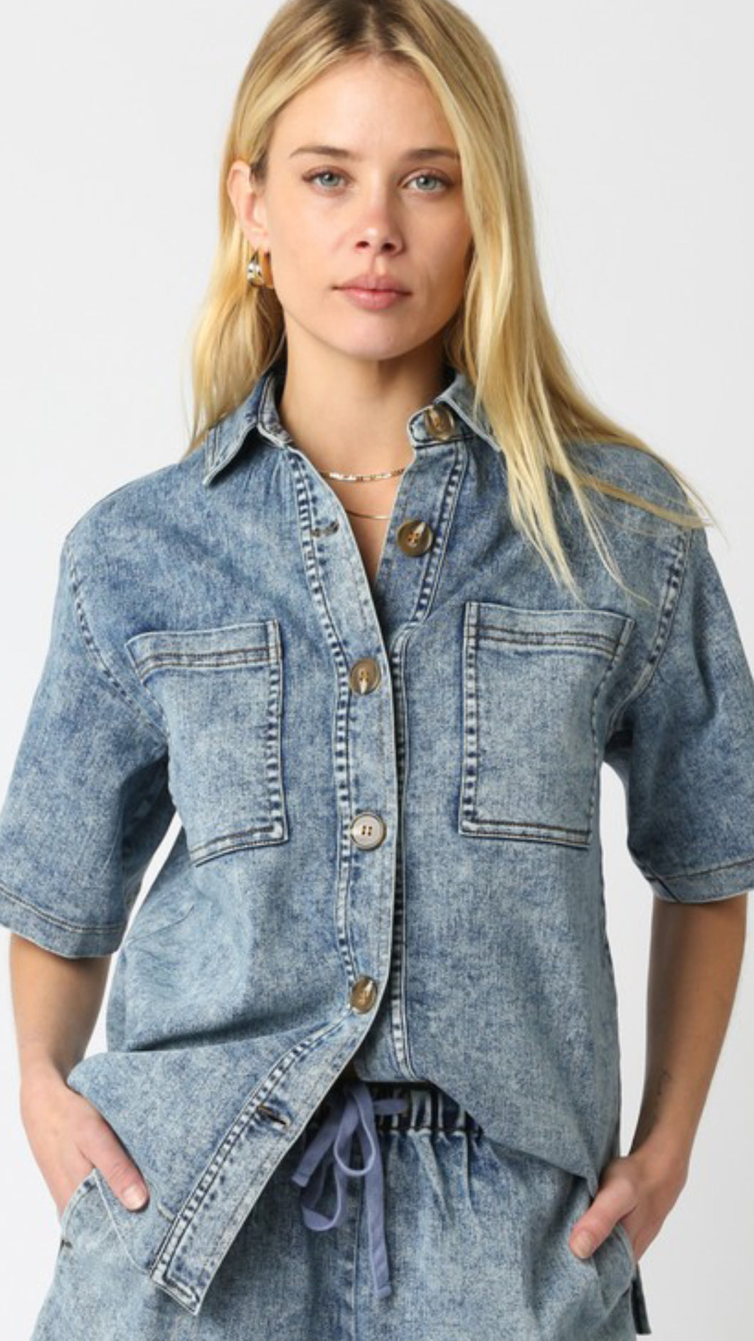 Cosmic Lambert Denim Top