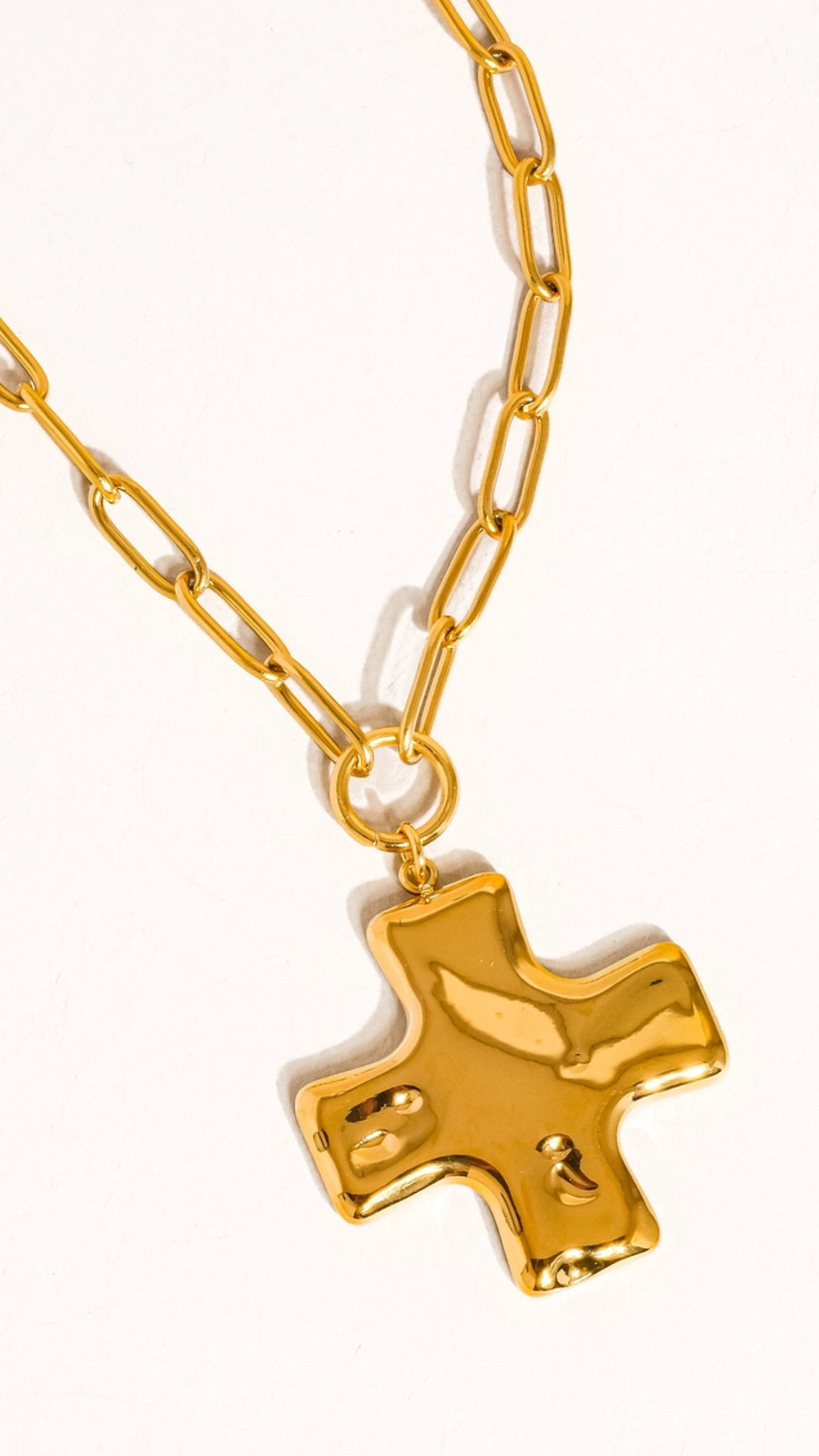 Cosmic Chunky Cross Necklace