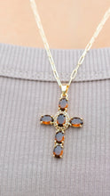 Load image into Gallery viewer, Cosmic Jeweled Cross Necklace
