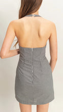 Load image into Gallery viewer, Cosmic Ember Black Check Mini Dress
