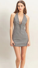 Load image into Gallery viewer, Cosmic Ember Black Check Mini Dress
