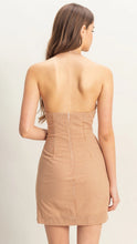 Load image into Gallery viewer, Cosmic Ember Caramel Check Mini Dress
